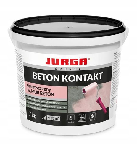 Grunt SZCZEPNY kwarcowy BETON KONTAKT MUR beton trudne podłoża Jurga 7kg na Arena.pl