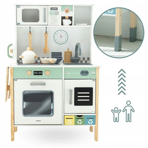 KUCHNIA DREWNIANA INTERAKTYWNA z Pralką Zmywarką Tablica Kredowa dla Dzieci na Arena.pl
