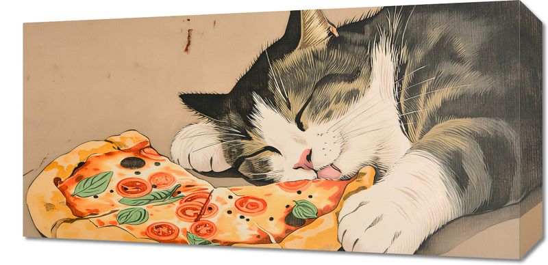 Obraz 60x30cm Pizza Dla Kota zdjęcie 1