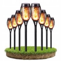 Lampy Solarne Ogrodowe LED Pochodnia Płomień Latarnia Lampki Do Ogrodu