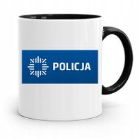 Kubek Czarny Prezent Dla Policjanta Policjantki Z Nadrukiem Ze Zdjęciem