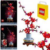 LEGO ICONS Kwiat Śliwy 10369 - Kwiaty dla Dziewczyny Klocki + Torba