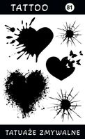 Tatuaże zmywalne Serca