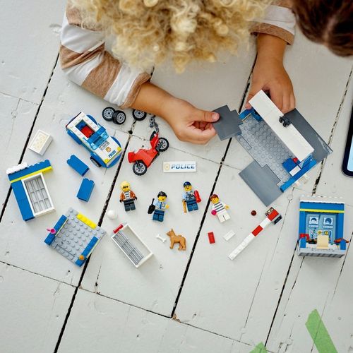 LEGO City Policja Posterunek Radiowóz Motor + Remiza Strażacka Łatwe Klocki na Arena.pl