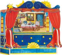 Teatr stołowy dla pacynek Goki 51786 drewniany