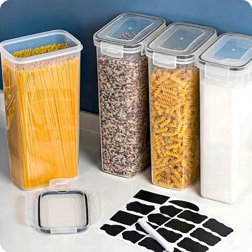 POJEMNIK SŁOIK PLASTIKOWY NA MAKARON KASZE PUDEŁKA NA ŻYWNOŚĆ 14szt na Arena.pl