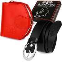 Damski Zestaw Skórzany Premium Pasek Portfel P52