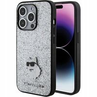 2 x Etui Karl Lagerfeld Fixed Glitter Choupette Logo Metal Pin do iPhone 15