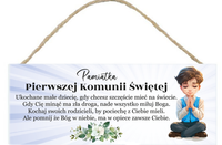 drewniana tabliczka prostokąt wzbogacona lakierem uv "pamiątka