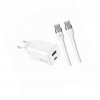 Szybka ładowarka GaN 45W 2 wejścia USB i USB-C z kablem do Google Pixel