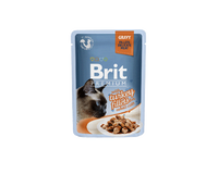 Karma dla kotów BRIT, saszetka 85g Indyk premium