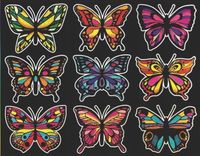 KOLOROWANKA WELWETOWA 47x35CM MOTYLE COLORVELVET