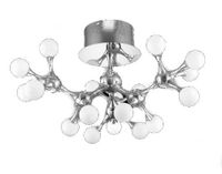 Sufitowa lampa pokojowa Neurono molekularna szklana chrom