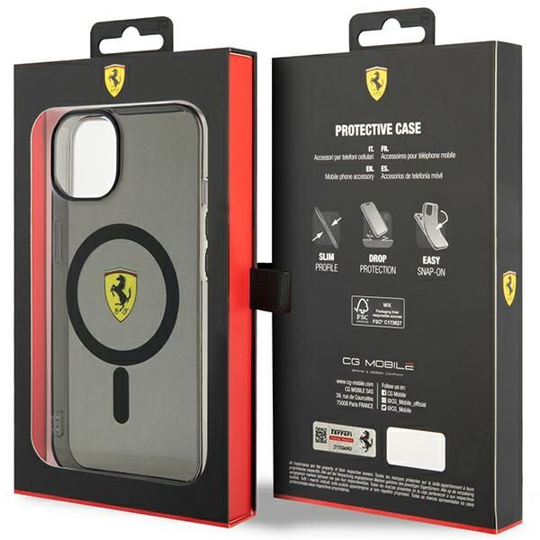 Etui Ferrari do iPhone 15, iPhone 14, iPhone 13, Czarny MagSafe zdjęcie 8