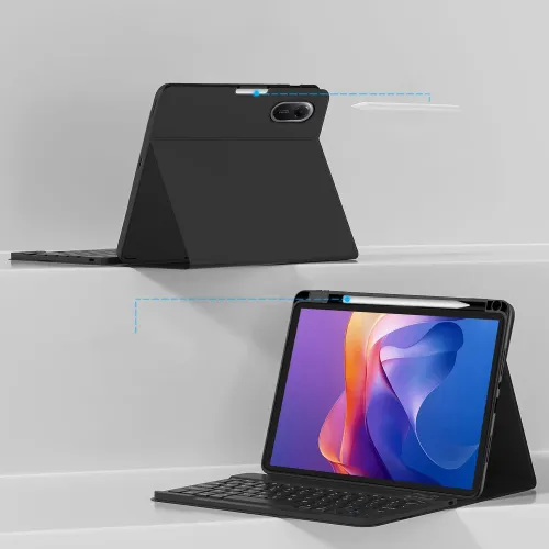 Etui Tech-Protect SC Pen na Xiaomi Redmi Pad 2 11.0 z klawiaturą - czarne na Arena.pl
