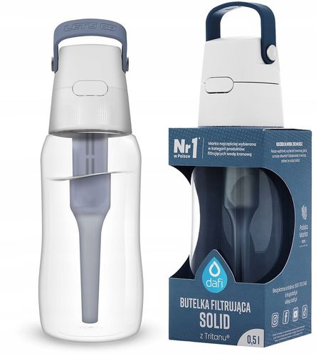 Butelka filtrująca Dafi Solid 0.5 L STALOWA / SZARA na Arena.pl