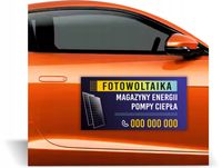 Magnes na samochód reklama magnetyczna GOTOWE WZORY PROJEKT FOTOWOLTAIKA