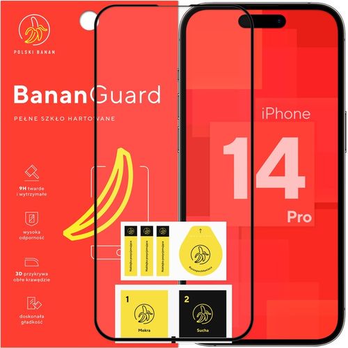 Szkło hartowane 5D BananGuard pełne do Apple iPhone 14 Pro na Arena.pl