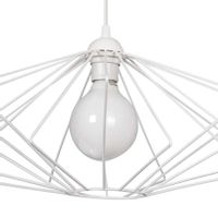 LAMPA wisząca VEN W-CORF/C WH metalowa OPRAWA zwis klatka loft biała
