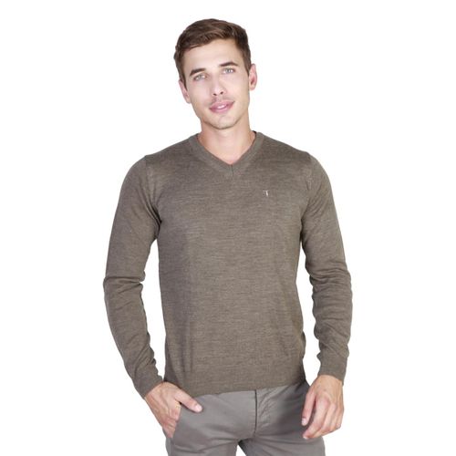 Trussardi sweter męski brązowy M na Arena.pl
