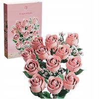 KLOCKI ZESTAW BUKIET KWIATÓW Róże 968 szt PREZENT