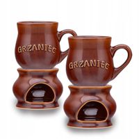 Kubki do grzańca z podgrzewaczami ceramiczne Altom Design 250 ml 2 sztuki