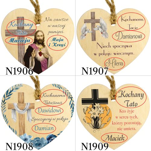 Serce dla bliskich tabliczka Twój KOLOR ZNICZ na Arena.pl