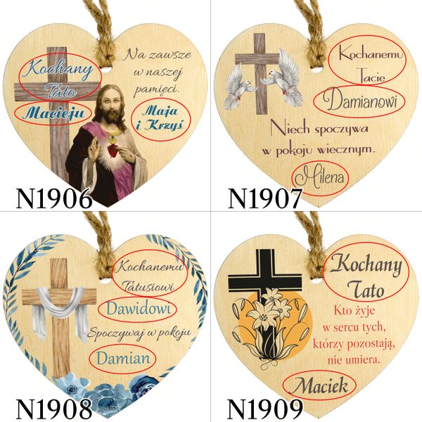 Serce dla bliskich tabliczka Twój KOLOR ZNICZ zdjęcie 5