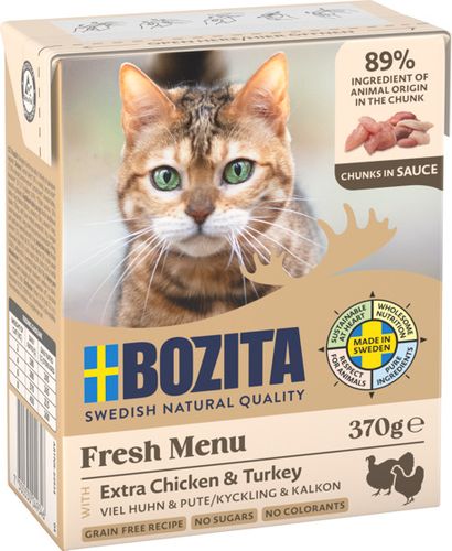 BOZITA Cat Kurczak I Indyk W Sosie 370g na Arena.pl