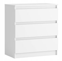 KOMODA SZAFKA BIAŁA 3 SZUFLADY NOWOCZESNA DO SALONU SYPIALNI