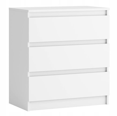 KOMODA SZAFKA BIAŁA 3 SZUFLADY NOWOCZESNA DO SALONU SYPIALNI na Arena.pl