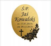 Z GRAWEREM Tablica nagrobna nagrobkowa pamiątkowa 20 cm dla dziecka