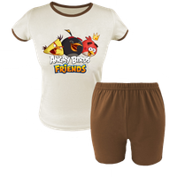 Krótka Piżama dziecięca Angry Birds - Wściekłe Ptaki