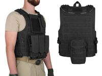 2X Kamizelka Taktyczna Plate Carrier FSBE Ładownice AK/Beryl/GROT Black Cza