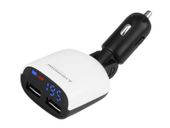 Ładowarka 2x USB 3.4A max + woltomierz 8-30V z alarmem niskiego nap.