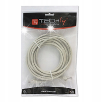 PatchCord Techly Cat.5e U/UTP CCA 10m szary