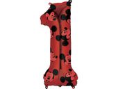 Balon foliowy "cyfra 1", czerwona, Myszka Miki (Mickey Mouse), 66 cm [balon