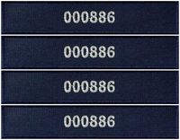 NUMER SŁUŻBOWY Policja Naszywka GRANATOWY NOWY 2025 zestaw x4