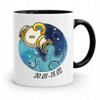 Znaki Zodiaku Zodiakara Kubek Czarny Wodnik Z Nadrukiem Ze Zdjęciem