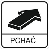 Tabliczka informacyjna Grawerowana 10x10 cm piktogram pchać