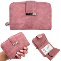 PORTFEL DAMSKI MAŁY SKÓRZANY RÓŻOWY NA PREZENT JENNIFER JONES SKÓRA