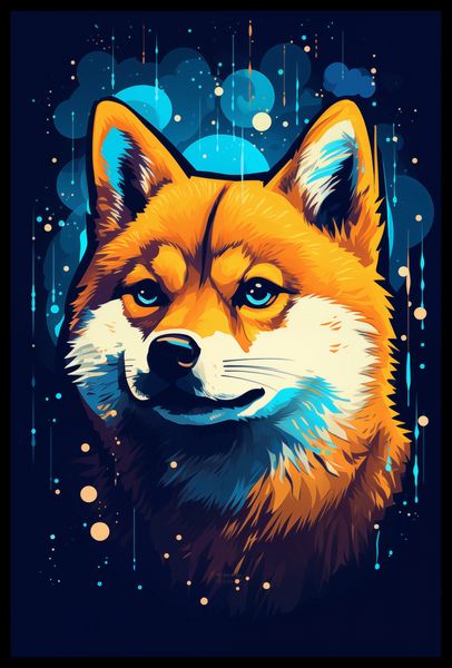 Plakat 40x60cm Lisek w Kosmosie zdjęcie 2