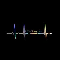 Naklejka Motocyklowa Styl sentencja Life Goes On - Życie toczy się dalej...