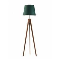 Lampa ARUBA abażur zieleń butelkowa stelaż mahoniowy