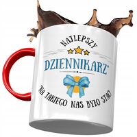 Kubek Czerwony Dla Dziennikarza Najlepszy Prezent Z Nadrukiem Ze Zdjęciem