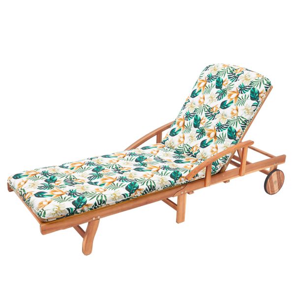 Poduszka AMELIA na długi leżak ogrodowy plażowy, materac 185x60x6cm zdjęcie 1