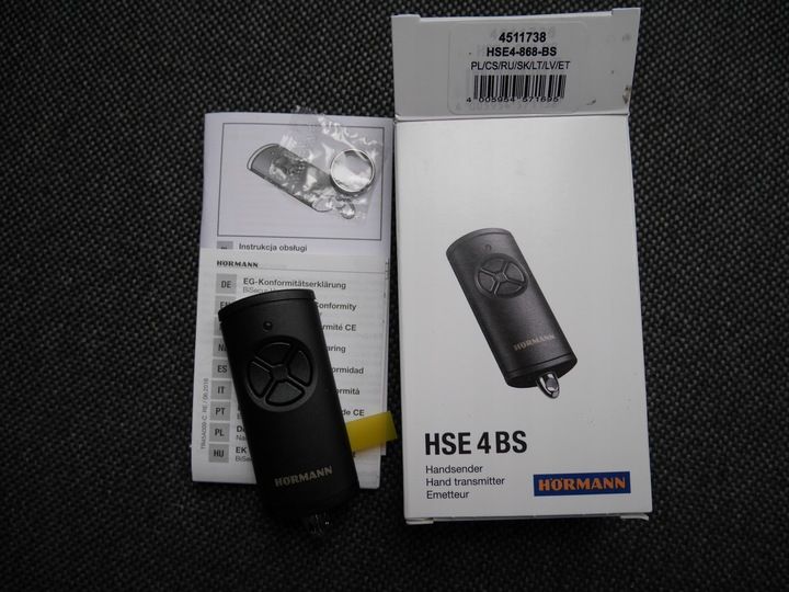 Pilot Hormann HSE 4 BS - BiSecur - Czarny matowy zdjęcie 2