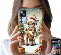 ETUI DO XIAOMI 12T / 12T PRO - RENIFER, WZORY BOŻONARODZENIOWE + SZKŁO