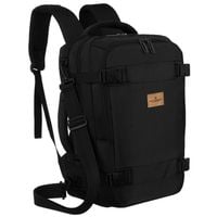 czarny plecak podróżny z poliestru idealny na bagaż podręczny - peterson