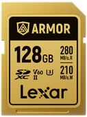 Lexar SDXC ARMOR Gold UHS-II U3, Stainless Steel, IP68 R280/W210 V60 128GB